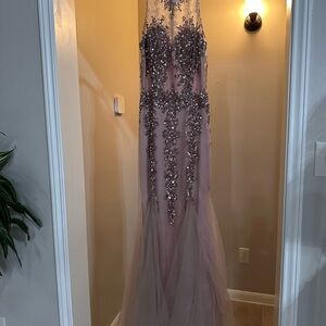 Elegant Beaded Evening Gown